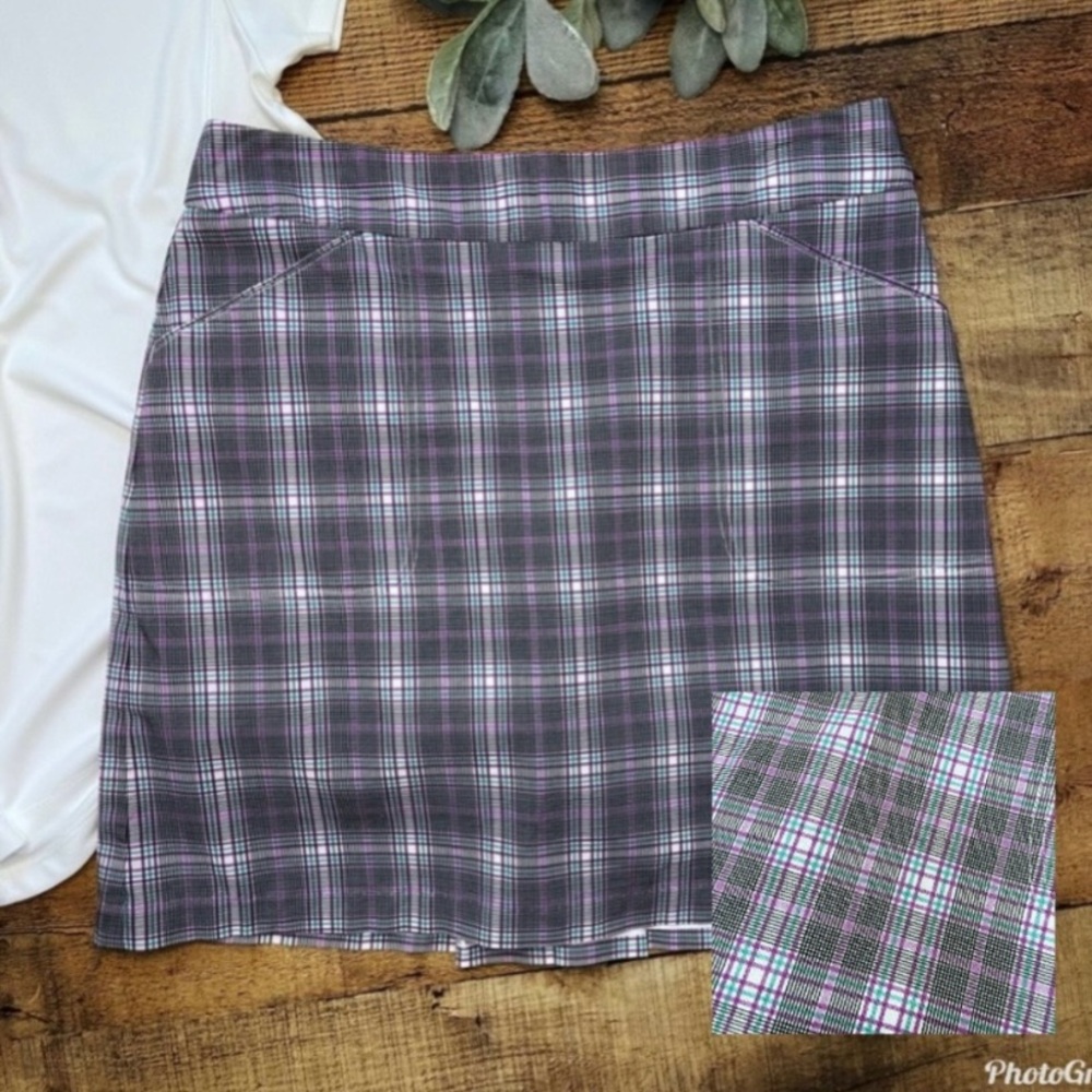 Peter Millar Skort Like New Oxford Purple Plaid - image 3